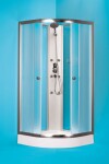 HOPA - Čtvrtkruhový sprchový box GRANADA - BARVA rámu - Chrom/Leštěný hliník (ALU), Rozměr A - 90 cm, Rozměr B - 90 cm, Vanička HL - Akrylová vanička OLBGRA90CMBV+OLBGRA90V