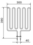 Topné těleso, spirála pro saunová kamna K12, 2670W/240V CZSL-316L