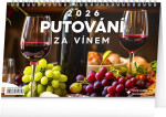 Kalendář 2026 stolní: Putování za vínem, 23,1 x 14,5 cm