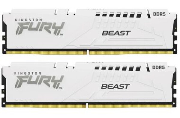 AMD Kingston DDR5 Fury Beast White DIMM 32GB 5600MHz EXPO bílá Kit 2x 16GB KF556C36BWEK2 32