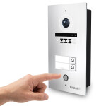 EVOLVEO DoorPhone ID-2, 2drátový videotelefon pro dva byty s RFID, otiskem prstu a podporou ONVIF kamer