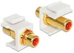 Delock Keystone modul / konekor RCA samice - RCA samice / pozlacený / červený (86308)