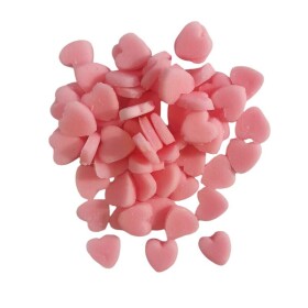 Cukrové zdobení Srdíčka růžové menší 30g