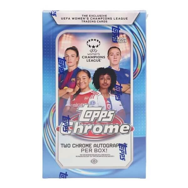 2025-2026 Topps Chrome Soccer UEFA Women's Champions League Hobby Box - fotbalové karty