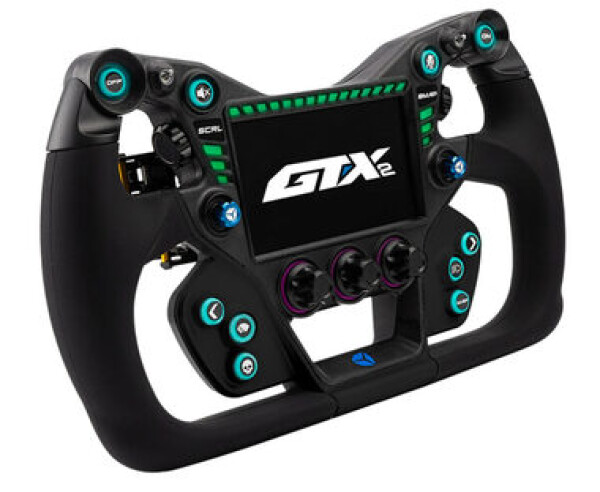 Cube Controls GTX2 černá / Závodní volant / 30cm / 5" dotykový displej / 4 pádla / 21 tlačítek (GTX2-BLK300BLK)