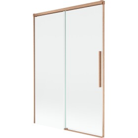 MEXEN/S - Rox vanová zástěna 2-křídlová posuvná 120 x 150, transparent, měď kartáčovaná 8C9-120-001-65-00