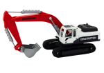 Mamido Bílo-červený pásový bagr s kovovou lžící