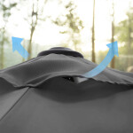 Zahradní slunečník, šedý, kov, ASL-E1130 GREY