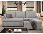 Rohová sedačka Dexter, světle šedá látka