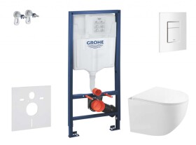 GROHE - Rapid SL Set předstěnové instalace, kompaktního klozetu Gaia sedátka softclose, tlačítko Skate Cosmopolitan, alpská bílá SANI11BA3103