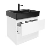 Koupelnová skříňka s umyvadlem SAT B-Way 59x50x45 cm bílá lesk BWAY260WU2B2B BWAY260WU2B2B