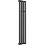 CERANO - Koupelnový radiátor Arlen - boční připojení - 558 W - černá matná - 1800x300 mm CER-278650