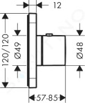 AXOR - ShowerSelect Termostatická baterie pod omítku, chrom 36702000