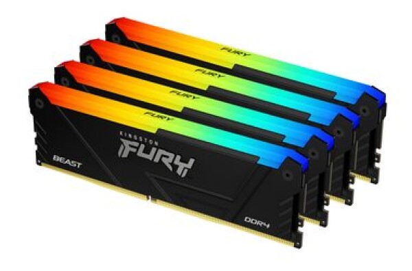 Kingston FURY Beast RGB 128GB (4x32GB) DDR4 3600MHz / CL18 / DIMM / XMP (KF436C18BB2AK4/128)