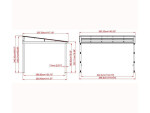 Sojag St. Barth nástěnná pergola 10x12 296x364x240 cm antracit