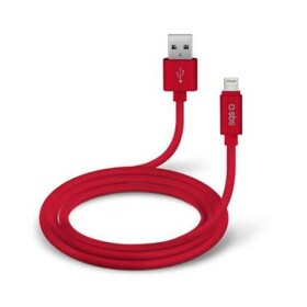 SBS Polo silikonový kabel USB - Lightning 1m červená / MFI (TECABLPOLOLIGR)