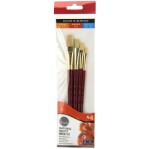 Daler Rowney Simply bílá štětina krátké sada 4 ks