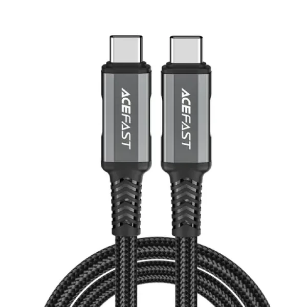 Acefast C1-09 šedo-černá / Kabel USB-C - USB-C / USB4 / PD3.1 / 5A / 1 m