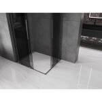 MEXEN/S - Velar L Duo sprchový kout, posuvné dveře 100 x 90, grafit, gun gray kartáčovaná 871-100-090-02-43-66