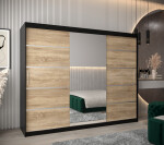 Šatní skříň Abi V2 Barva korpusu: Dub Sonoma, Rozměry: 200 cm, Dveře: Dub sonoma