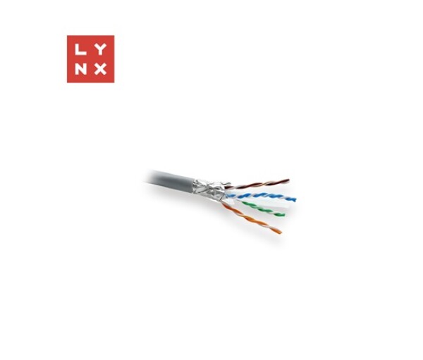 LYNX FTP kabel, Cat6, PVC (Eca), celoměděný, vnitřní, šedý, cívka 305m EDF_10102840