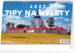 Stolní kalendář 2027 Notique Tipy na výlety, 23,1 x 14,5 cm