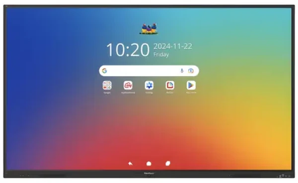 86" ViewSonic IFP86 černá / Interaktivní panel / 4K UHD / Android 16 EDLA / 64 dotykových bodů IR / 8GB/128GB (IFP8635-1-1C)