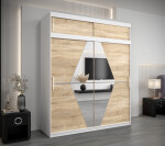 Šatní skříň Abi Bo s nástavcem Barva korpusu: Dub artisan, Rozměry: 250 cm, Dveře: Dub artisan