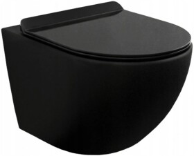 MEXEN/S - Lena Závěsná WC mísa včetně sedátka s slow-slim, z duroplastu, černá matná 30220185