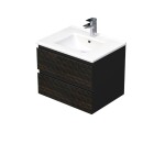 Koupelnová skříňka s umyvadlem SAT Cube Way 60x47,5x46 cm hnědá mat CUBE3D602ZHMOD CUBE3D602ZHMOD