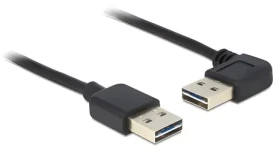 Delock EASY-USB 2.0-A samec pravoúhlý - USB 2.0-A samec / Kabel / 0,5 m / černá (85176)