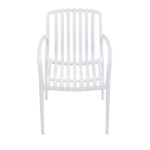 Židle jídelní, stohovatelná, bílý plast