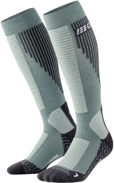 CEP pánské běžecké kompresní podkolenky COLD WEATHER - blue/grey Velikost: IV (39-44 cm obvod lýtka)