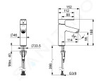 HANSA - Vantis Style Elektronická umyvadlová baterie, bateriové napájení, matná černá 5460220933