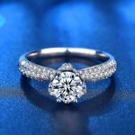 Royal Fashion stříbrný prsten HA-XJZ012-SILVER-MOISSANITE-ZIRCON Velikost: 6 (EU: 51-53)