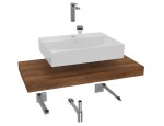 Koupelnová sestava SAT s deskou pod umyvadlo Dolce 100x8x50 cm dub charleston KSETDO13 KSETDO13