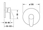 DURAVIT - B.1 Sprchová baterie pod omítku, chrom B14210010010