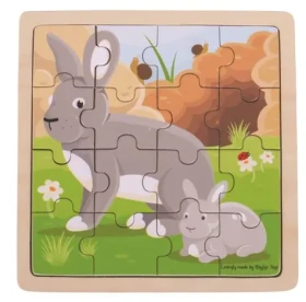Bigjigs Toys Puzzle králík s králíčkem