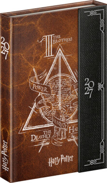 NOTIQUE Diář 2027: Harry Potter - Relikvie smrti - týdenní, magnetický, 11 x 16 cm