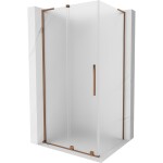 MEXEN/S - Velar L sprchový kout, posuvné dveře 90 x 110, dekor, růžové zlato 871-090-110-33-60
