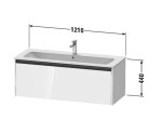 DURAVIT - Ketho.2 Umyvadlová skříňka 44x121x48 cm, 1 zásuvka, matná bílá K25065018180000