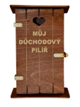 Mdeco Pokladnička kadibudka dřevěná - Důchodový pilíř