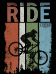 Bavlněné triko CYCOLOGY Ride MTB, pánské, krátký rukáv (Motiv Ride MTB, velikost XXL)