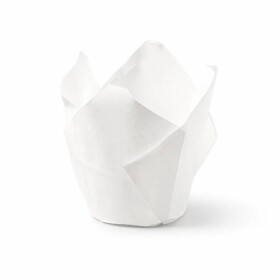 Dortisimo Košíčky na muffiny Tulip bílé 5 x 8 cm (50 ks)
