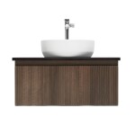 Koupelnová skříňka s umyvadlem a baterií SAT Evolution 78x30x44,8 cm ořech mat SATEVO80NADBUB SATEVO80NADBUB