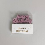 Dortisimo Svíčka Happy Birthday růžová