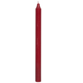 Ib Laursen Vysoká svíčka Red Rustic 29 cm, červená barva, vosk