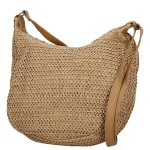 Trendy dámská pletená crossbody kabelka Jalta, tmavě béžová