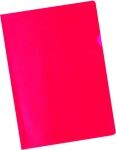 Obal L A4 čirý, 110 mikronů, pomerančový povrch, HERLITZ, 100ks - červený