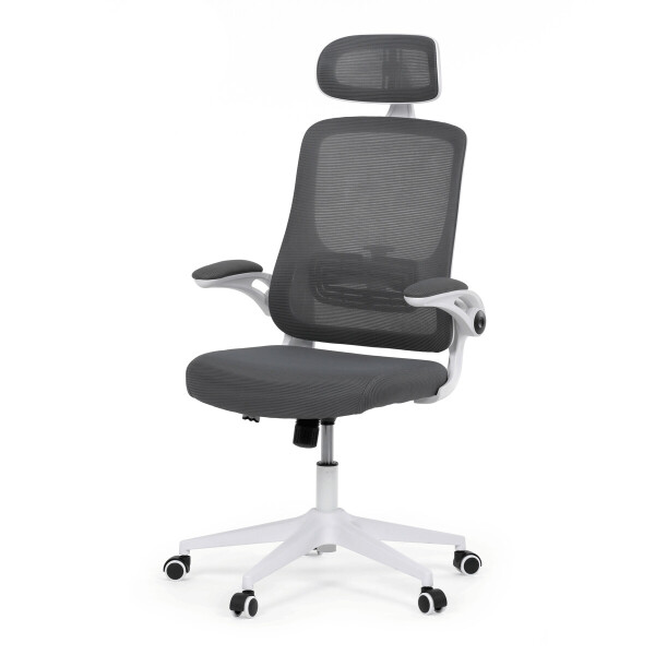 Kancelářská židle, houpací mechanismus, šedá síťovina, KA-Q843 GREY